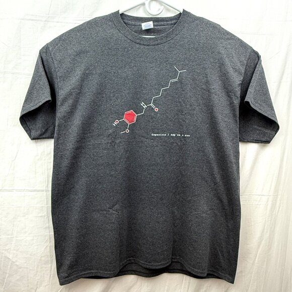 Capsaicin Kaep 'Se. I .Sin Molecule Tee Unisex XXL Gray - Picture 1 of 6